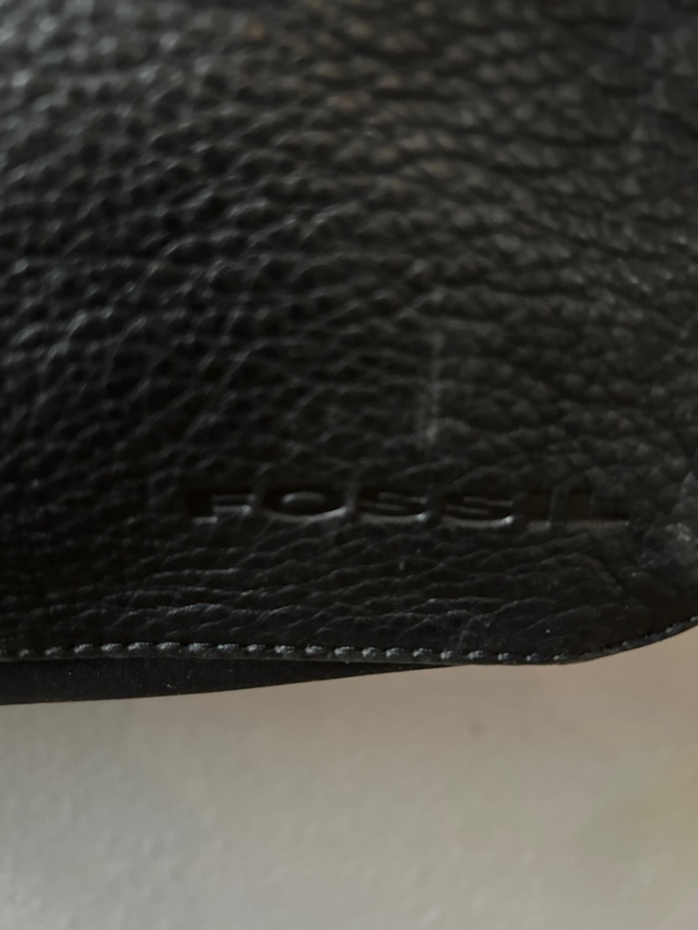 Fossil Black Leather Tote with Exterior Pockets - Picture 3 of 5